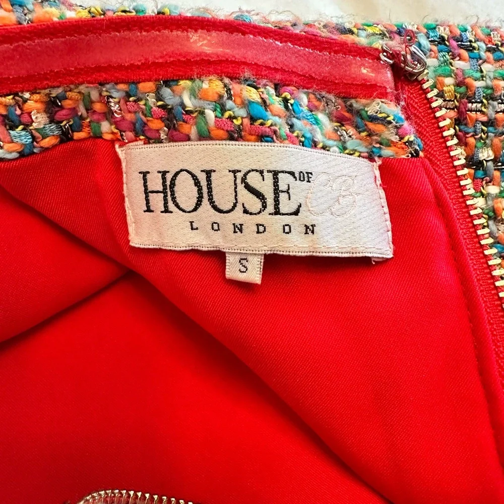 House of CB “Gabrielle” Tweed Corset Mini Dress — Size Small - Picture 4 of 6